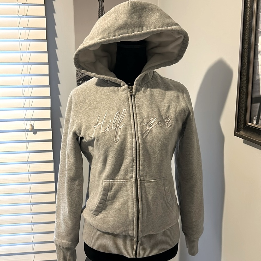 Small grey zip up hoodie